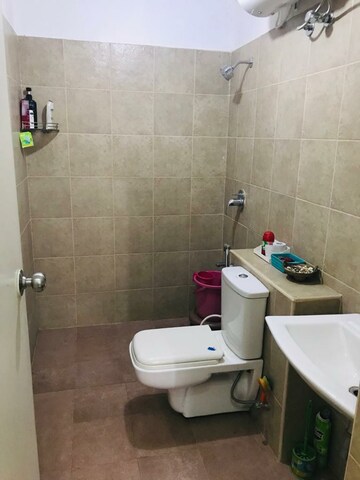 Bathroom in 3 BHK Apartment at DLF Westend Heights New Town, Akshayanagar – for Rent