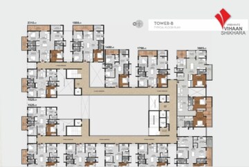 Floor Plan in 3 BHK Apartment at Vaibhavi Vihaan Shikhara, Tellapur – for Sale