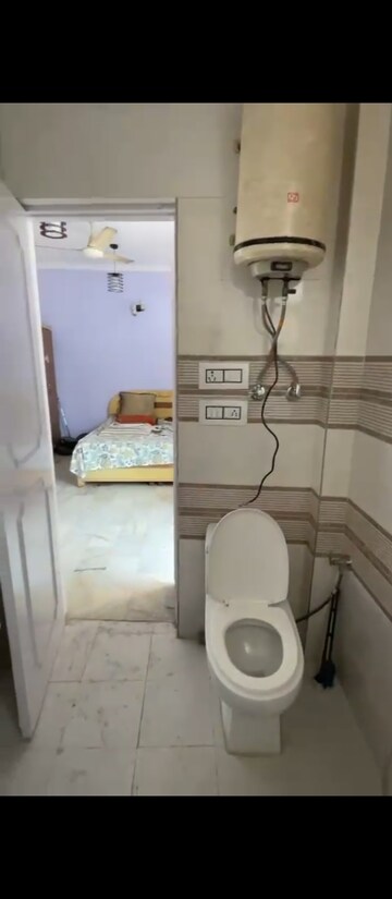 Bathroom in 2 BHK Builder Floor at Mehrauli – for Rent