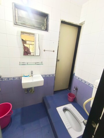 Bathroom in 1 BHK Apartment at SSB Ashok Nagar, Balkum Pada – for Rent