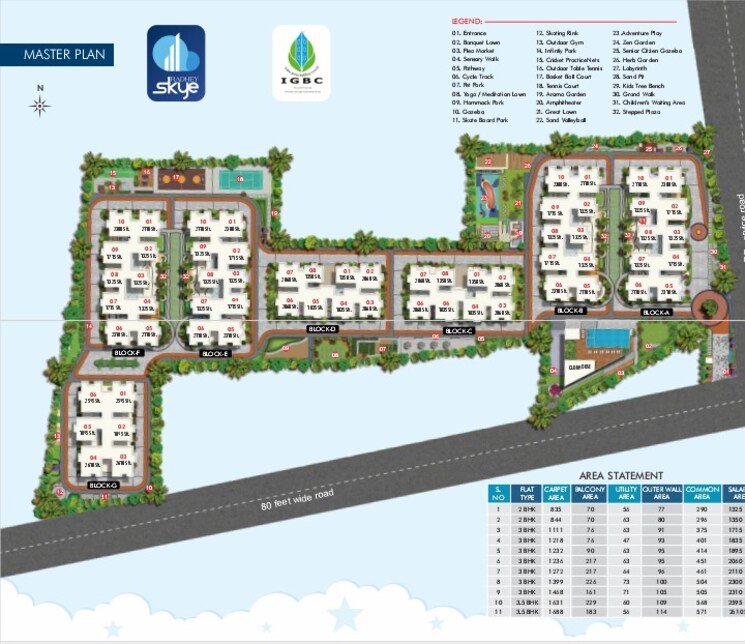 Master Plan, kollur 3 Bedroom 2610 Sq.Ft. Apartment In Kollur Hyderabad 7894503