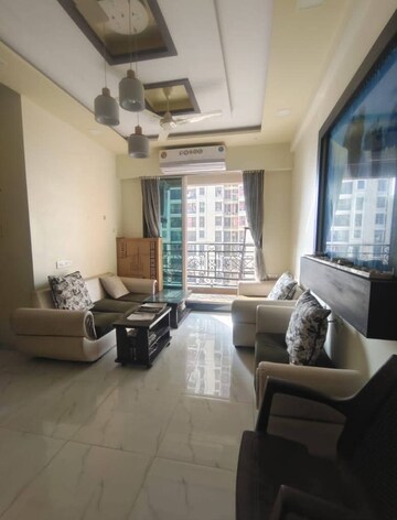 Living Room in 2 BHK Apartment at Gala Pride Palms, Kolshet Road – for Rent