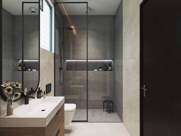 Attached Bathroom in 1 BHK Apartment at Ajmera Crosstown One, Kalyan West – for Sale