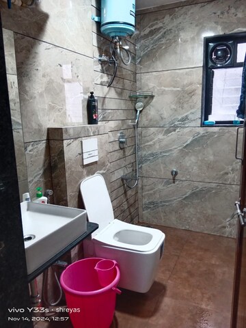 Bathroom in 2 BHK Apartment at Shivtara Garden Apartment, Kothrud – for Rent