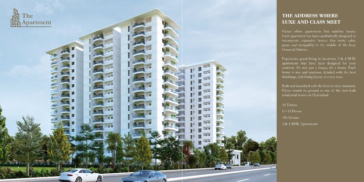 Exterior View, lumbini-elysee 3.5 Bedroom 3128 Sq.Ft. Apartment In Puppalaguda Hyderabad 7896795
