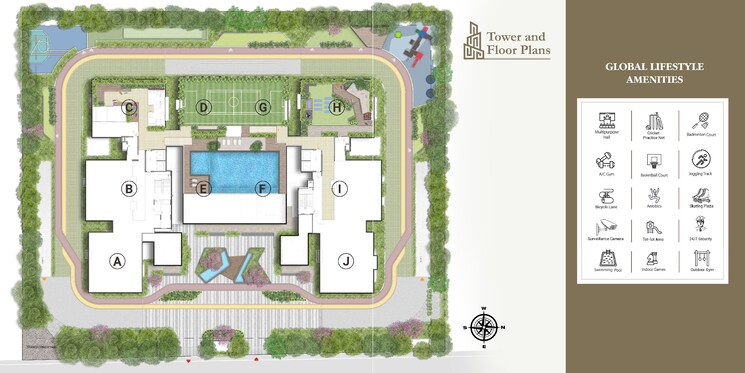 Master Plan, lumbini-elysee 3.5 Bedroom 3112 Sq.Ft. Apartment In Puppalaguda Hyderabad 7896888