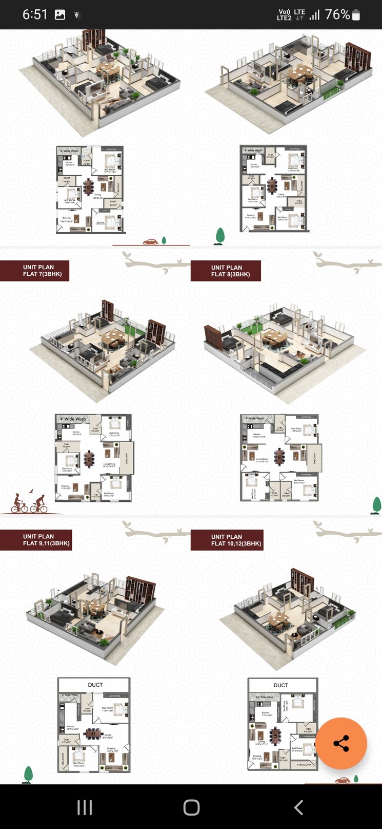 Floor Plan, quorizon-navya-trinity 3 Bedroom 1872 Sq.Ft. Apartment In Boduppal Hyderabad 7897023