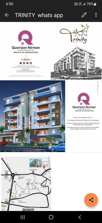 3 BHK Apartment For Resale in Quorizon Navya Trinity Boduppal Hyderabad  7897023