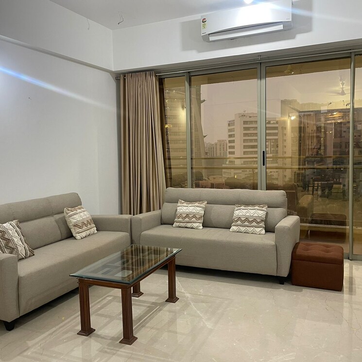 Living Room, transcon-triumph-tower-2 3 Bedroom 1291 Sq.Ft. Builder Floor In Veera Desai Industrial Estate Mumbai 7897416