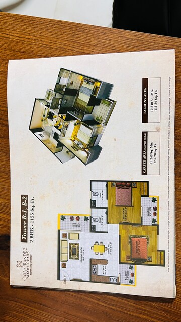 Master Bedroom in 2 BHK Apartment at Oasis GrandStand, Sector 22d Yamuna Expressway – for Sale