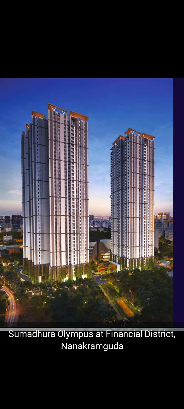 Exterior View, sumadhura-olumpus 3 Bedroom 2010 Sq.Ft. Apartment In Nanakramguda Hyderabad 7897990