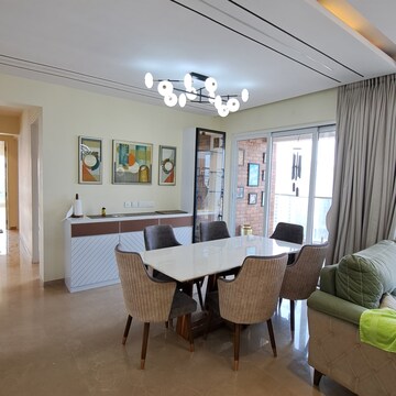 Living Room in 3 BHK Apartment at Bhimjyani Verraton, Thane West – for Rent