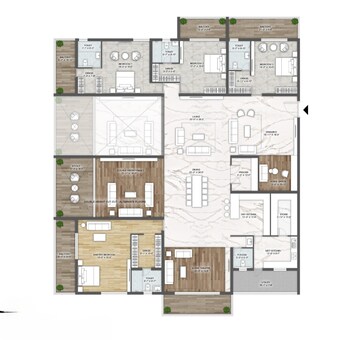Floor Plan in 5 BHK Apartment at Nanakramguda – for Sale