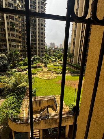Balcony in 2.5 BHK Apartment at Runwal Garden City, Balkum Pada – for Rent