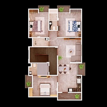 Floor Plan in 3 BHK Builder Floor at Narendra Nagar – for Sale