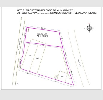 कमर्शियल लैंड वर्ग यार्ड फॉर रीसेल इन कोम्पल्ली हैदराबाद  7899718