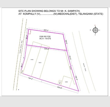 Commercial Land 2300 Sq.Yd. For Resale in Kompally Hyderabad  7899718