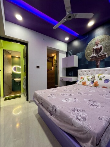 Bedroom in 1 BHK Apartment at Lodha Crown Quality Homes, Majiwada – for Rent