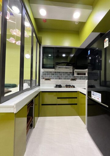 Kitchen in 1 BHK Apartment at Lodha Crown Quality Homes, Majiwada – for Rent