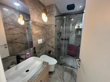 Bathroom in 3 BHK Apartment at Lodha World View, Worli – for Rent