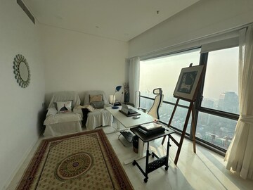 Living Room in 3 BHK Apartment at Lodha World View, Worli – for Rent