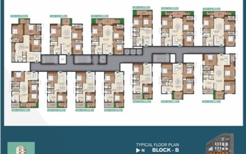 Floor Plan in 3 BHK Apartment at Haneesh Shritha Ortus, Kukatpally – for Sale