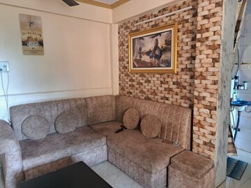 Living Room in 1 BHK Apartment at Kalash Udyan, Kopar Khairane – for Rent