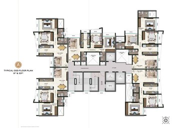 Floor Plan in 2 BHK Apartment at Tricity Aspire, Sector 34a Kharghar – for Sale
