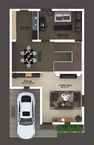 3 BHK Independent House – Exterior View View at Otthakadai - for Sale