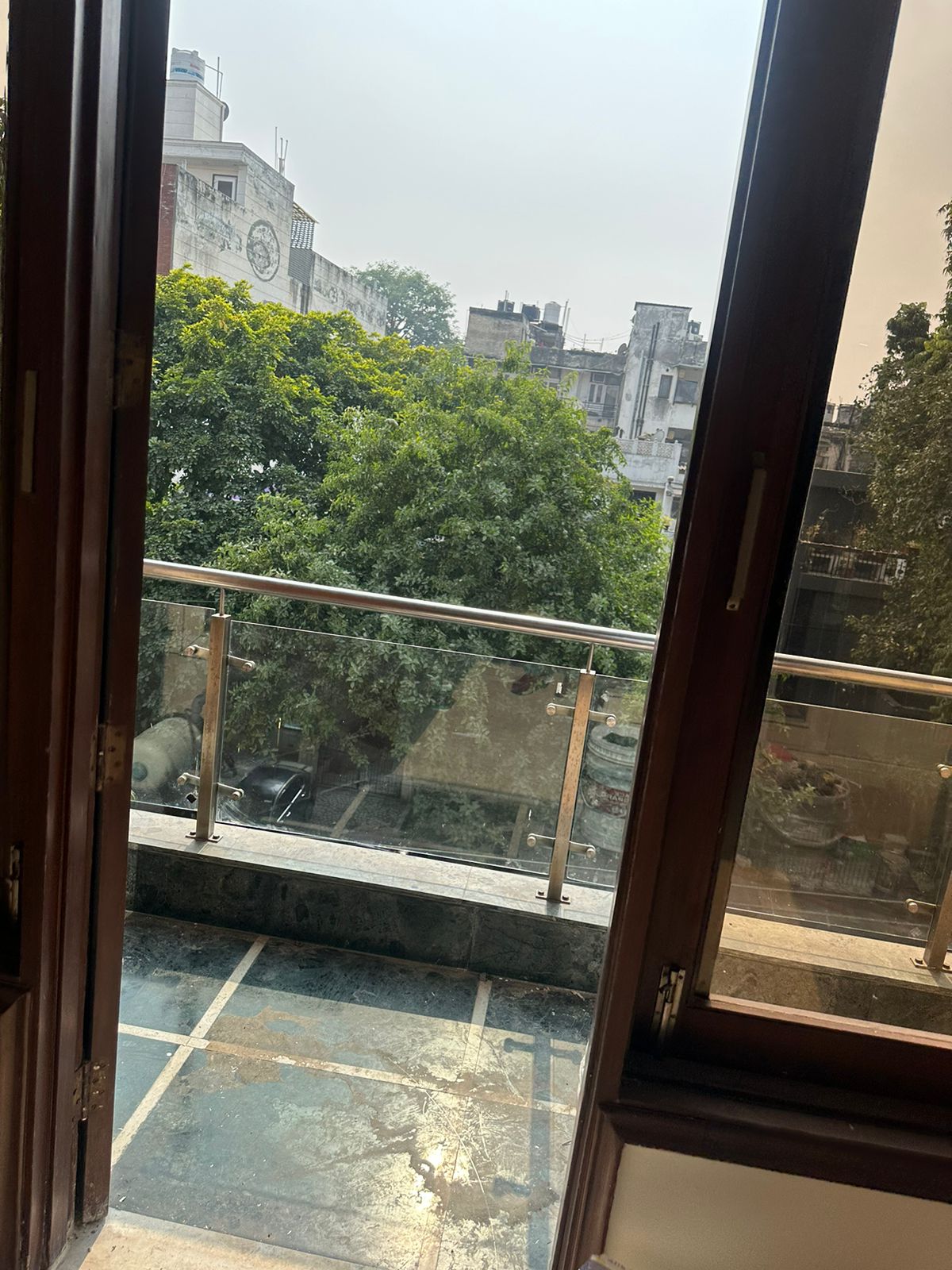 Balcony in 3 BHK Builder Floor at Greater Kailash ii – for Rent