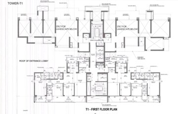 Floor Plan in 3.5 BHK Apartment at Godrej Riverine, Sector 44 – for Sale