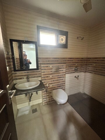 Bathroom in 3 BHK Builder Floor at Paschim Vihar – for Rent
