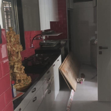 Kitchen in 4 BHK Apartment at Aalap CHS Hindu Colony, Hindu Colony – for Rent