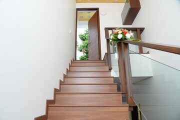 Staircase in 3 BHK Independent House at Nakshatra Duplex House, Hongasandra – for Sale