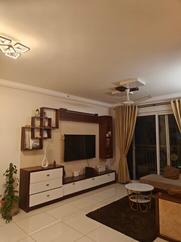 Living Room in 2 BHK Apartment at Puravankara Palm Beach, Hennur – for Rent
