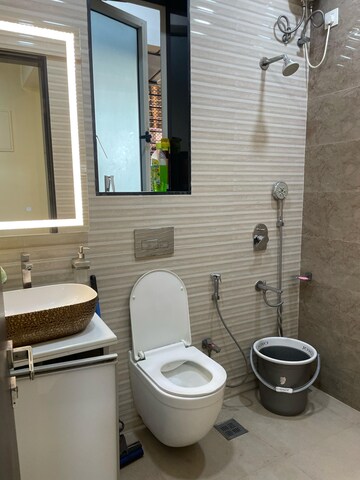 Bathroom in 1 BHK Apartment at Tulsidham Complex, Kapur Bawdi – for Rent