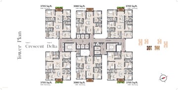 Floor Plan in 3 BHK Apartment at Rajapushpa Infina, Manchirevula – for Sale