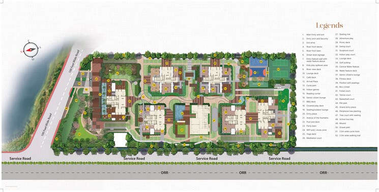 Master Plan, rajapushpa-infina 3 Bedroom 3080 Sq.Ft. Apartment In Manchirevula Hyderabad 7907361