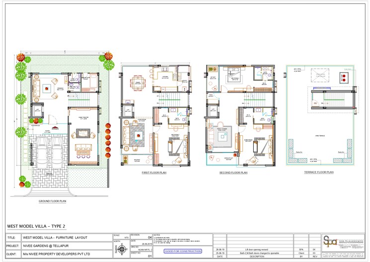 Floor Plan, tellapur 4 Bedroom 4660 Sq.Ft. Villa In Tellapur Hyderabad 7908003
