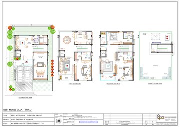 Floor Plan in 4 BHK Villa at Tellapur – for Sale
