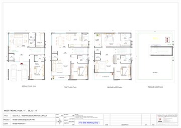Floor Plan in 4 BHK Villa at Tellapur – for Sale