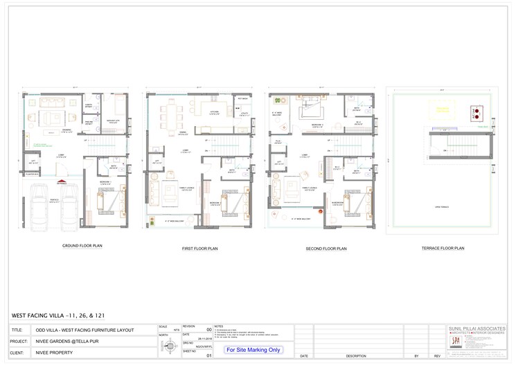 Floor Plan, tellapur 4 Bedroom 4300 Sq.Ft. Villa In Tellapur Hyderabad 7908063