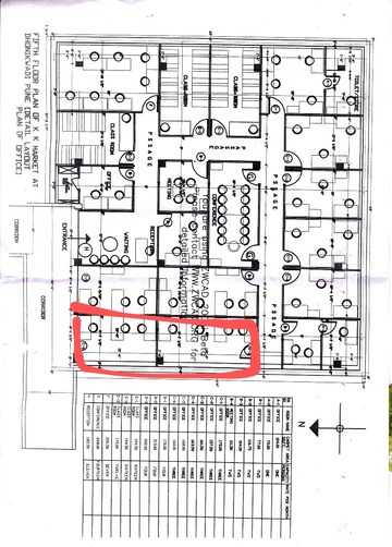 Floor Plan in  Office Space at Kumar Urban KK Market, Dhankawadi – for Sale