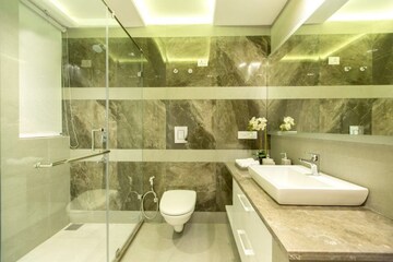 Bathroom in 4 BHK Apartment at Exotic Grandeur, Baltana – for Sale