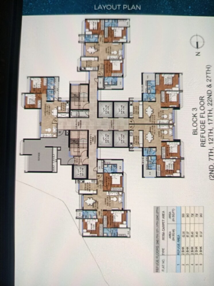 Floor Plan, mextech-miraya-divine 3 Bedroom 940 Sq.Ft. Apartment In Majiwada Thane 7908793