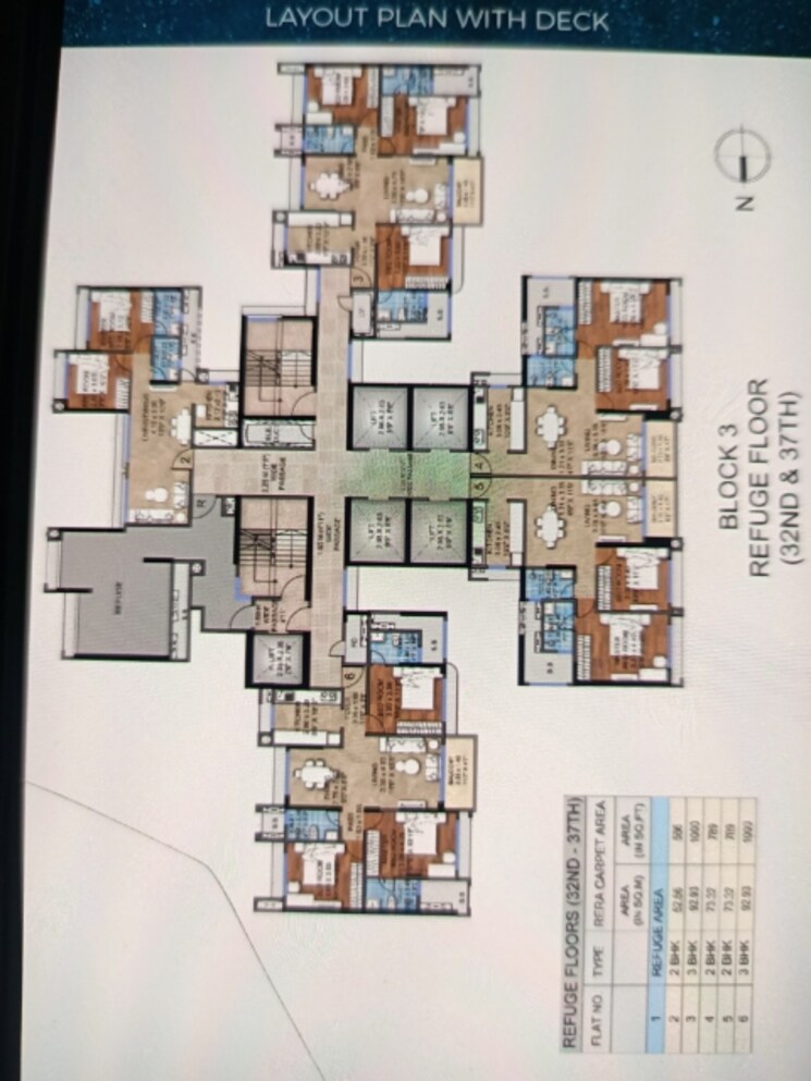 Floor Plan, mextech-miraya-divine 3 Bedroom 940 Sq.Ft. Apartment In Majiwada Thane 7908793