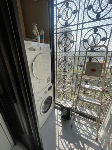 Balcony in 3 BHK Apartment at Lodha Sterling, Kolshet Road – for Rent