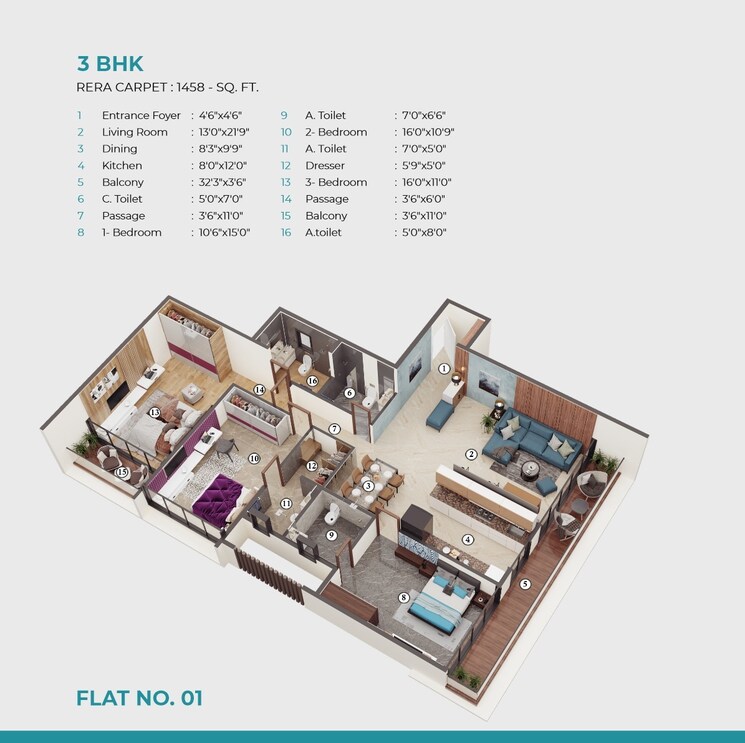 Floor Plan, gurukrupa-alaknanda 3 Bedroom 1200 Sq.Ft. Apartment In Vile Parle West Mumbai 7909480
