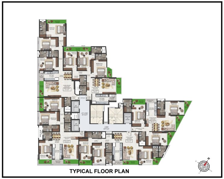 Master Plan, gurukrupa-alaknanda 3 Bedroom 1200 Sq.Ft. Apartment In Vile Parle West Mumbai 7909480