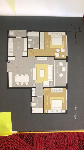 Floor Plan in 3 BHK Apartment at Amanora Future Towers, Hadapsar – for Rent